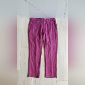 Banana Republic Wool Trousers Womens 6 Burgundy Pink Ryan Pants